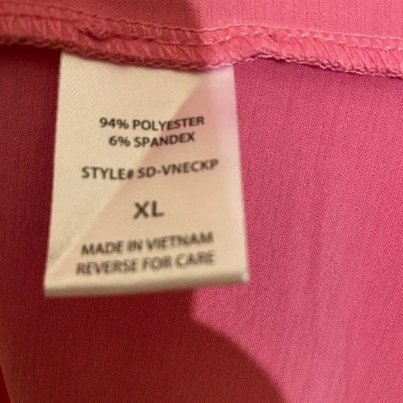 Dear Scarlett - Pink 3/4 Sleeve, V-Neck Top, XL - Picture 4 of 4